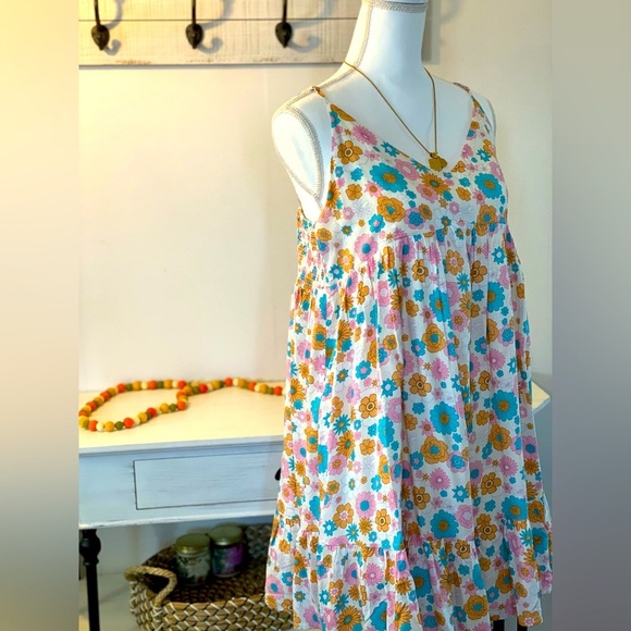 Keep Blooming Multicolor Floral Dress 💙💛💗 - Picture 3 of 8